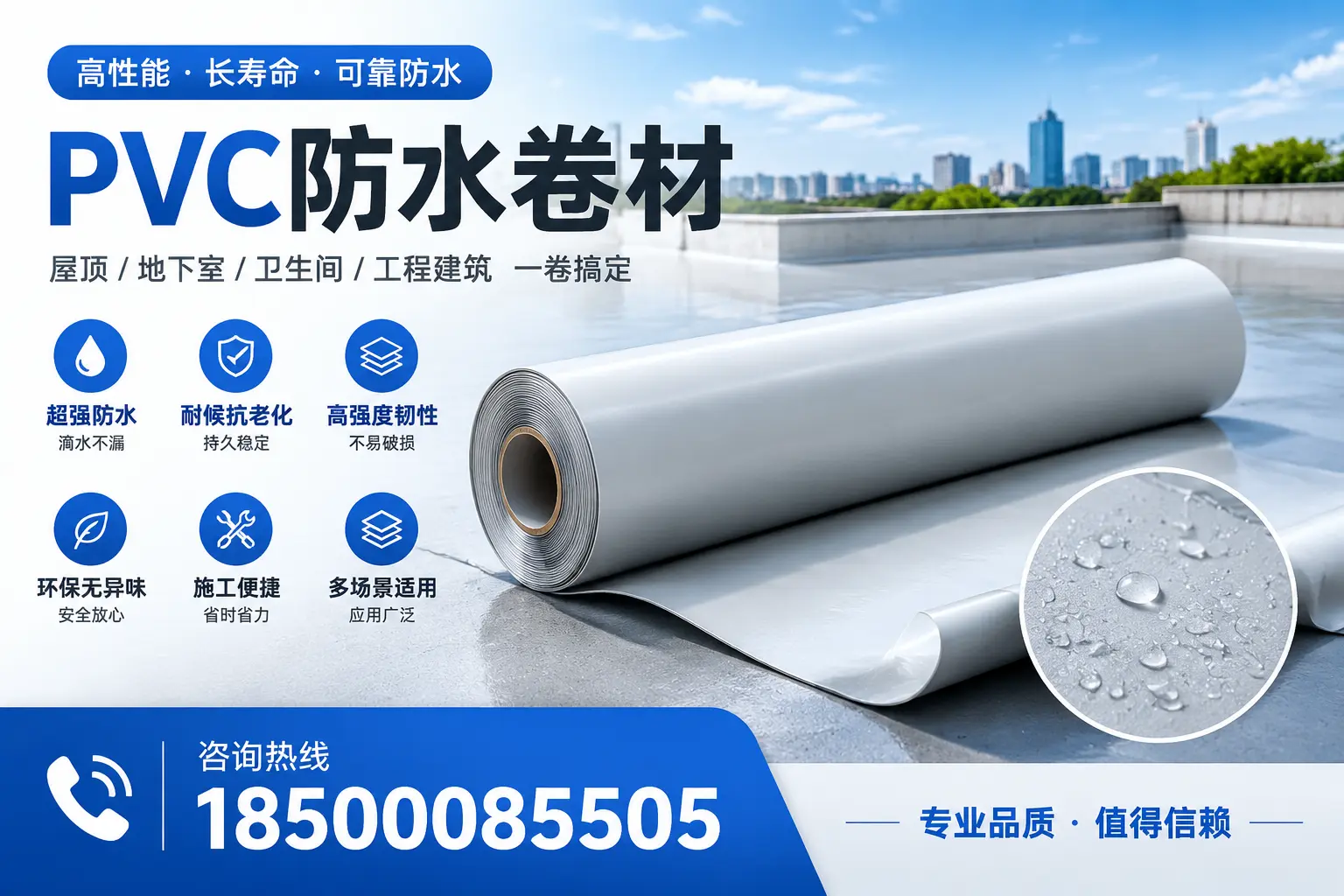 PVC防水卷材的防水效果评测，适合台州的科学依据
